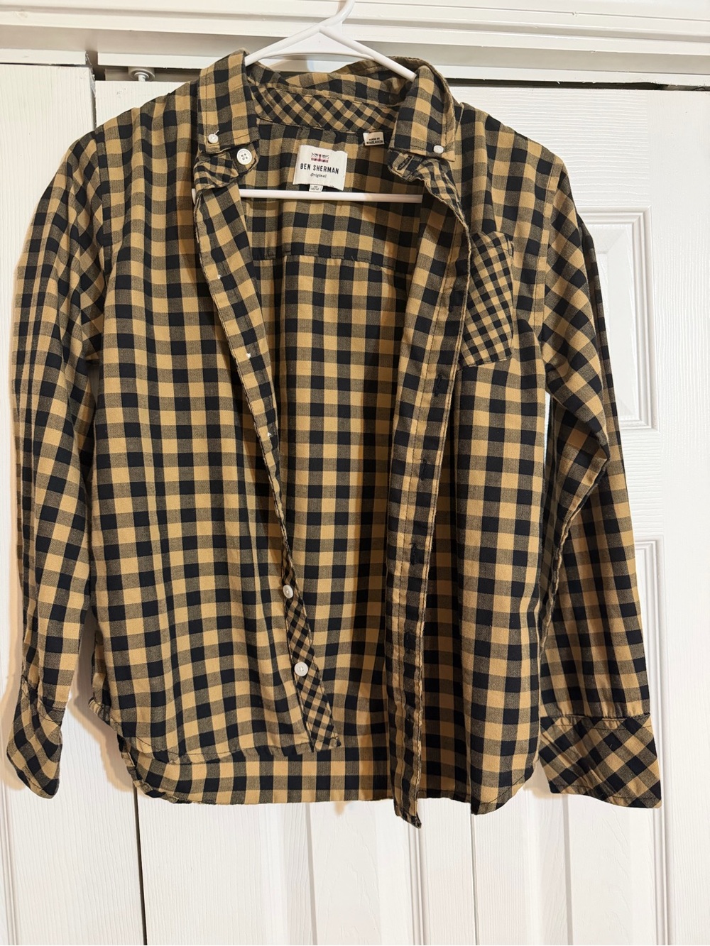 Ben Sherman Black and Tan Checked Shirt Jacket